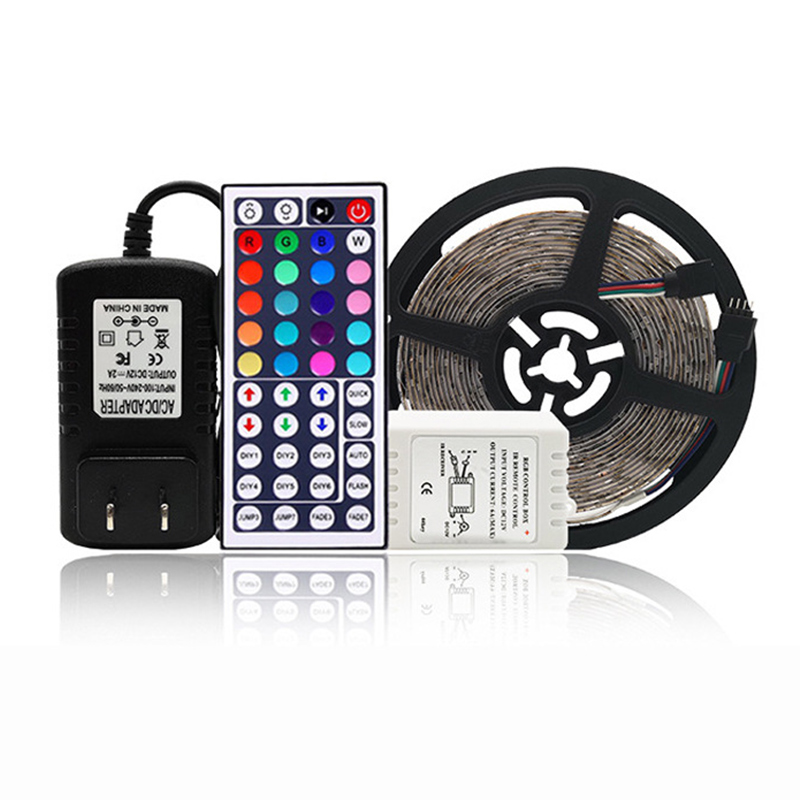 DC12V 60LEDs/m 2835SMD Changing Color Waterproof IP65 LED Addressable LED Strip Light + Controller + 24/44 Keys RF Remote + 3/5A Power Supply Kits, 16.4/32.8ft For Sale DC12V 60LEDs/m 2835SMD Changing Color Waterproof IP65 LED Addressable LED Strip Light + Controller + 24/44 Keys RF Remote + 3/5A Power Supply Kits, 16.4/32.8ft For Sale